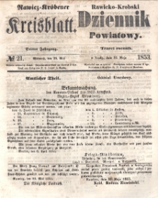 Rawicko-Krobski Dziennik Powiatowy. 1853.05.25 R. 3 Nr 21