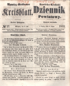 Rawicko-Krobski Dziennik Powiatowy. 1853.07.06 R. 3 Nr 27