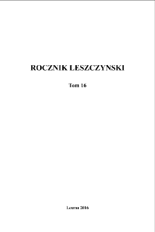 Rocznik Leszczyński 2016 T. 16