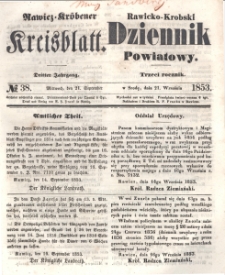 Rawicko-Krobski Dziennik Powiatowy. 1853.09.21 R. 3 Nr 38