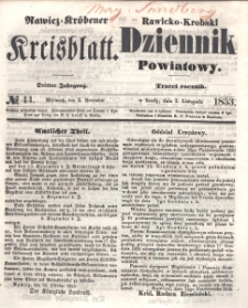 Rawicko-Krobski Dziennik Powiatowy. 1853.11.02 R. 3 Nr 44