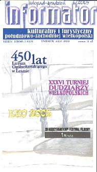 Informator Kulturalny i Turystyczny Południowo-Zachodniej Wielkopolski 2005.11-12 Nr 6(236)