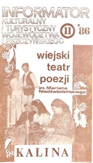 Informator Kulturalny i Turystyczny Wojew&oacute;dztwa Leszczyńskiego 1986.11 Nr 11(107)