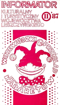 Informator Kulturalny i Turystyczny Wojew&oacute;dztwa Leszczyńskiego 1987.11 Nr 11(119)