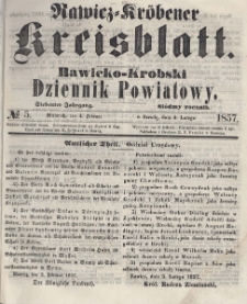 Rawicko-Krobski Dziennik Powiatowy. 1857.02.04 R. 7 Nr 5