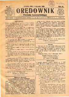 Orędownik Powiatu Leszczyńskiego 1930.01.04 R.11 Nr 1