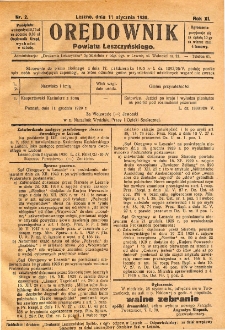 Orędownik Powiatu Leszczyńskiego 1930.01.11 R.11 Nr 2