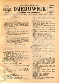 Orędownik Powiatu Leszczyńskiego 1930.01.25 R.11 Nr 5