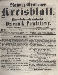 Rawicko-Krobski Dziennik Powiatowy. 1857.03.04 R. 7 Nr 9