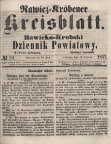 Rawicko-Krobski Dziennik Powiatowy. 1857.06.10 R. 7 Nr 23