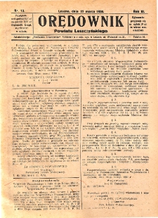 Orędownik Powiatu Leszczyńskiego 1930.03.22 R.11 Nr 13