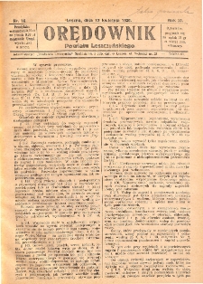 Orędownik Powiatu Leszczyńskiego 1930.04.12 R.11 Nr 16