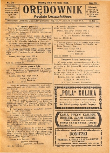 Orędownik Powiatu Leszczyńskiego 1930.05.10 R.11 Nr 20