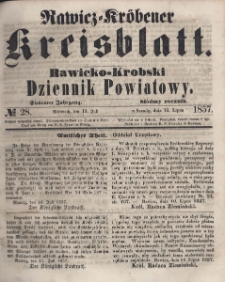 Rawicko-Krobski Dziennik Powiatowy. 1857.07.15 R. 7 Nr 28