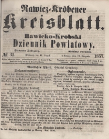 Rawicko-Krobski Dziennik Powiatowy. 1857.08.12 R. 7 Nr 32