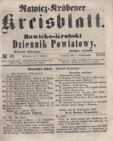 Rawicko-Krobski Dziennik Powiatowy. 1857.10.07 R. 7 Nr 40