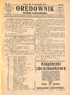 Orędownik Powiatu Leszczyńskiego 1930.10.18 R.11 Nr 43