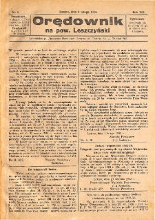 Orędownik Powiatu Leszczyńskiego 1933.02.04 R.13 Nr 3