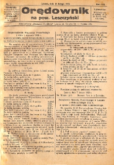 Orędownik na powiat Leszczyński 1933.02.18 R.13 Nr 7