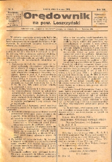Orędownik na powiat Leszczyński 1933.03.04 R.13 Nr 8a