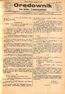 Orędownik na powiat Leszczyński 1933.04.29 R.13 Nr 17