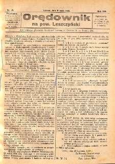 Orędownik na powiat Leszczyński 1933.05.06 R.13 Nr 18