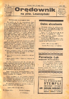 Orędownik na powiat Leszczyński 1933.05.27 R.13 Nr 21