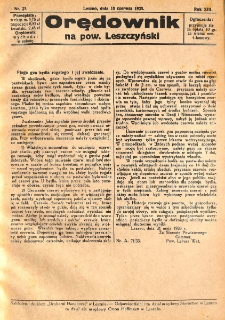 Orędownik na powiat Leszczyński 1933.06.10 R.13 Nr 23