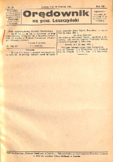 Orędownik na powiat Leszczyński 1933.06.24 R.13 Nr 25
