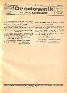 Orędownik na powiat Leszczyński 1933.07.22 R.13 Nr 29
