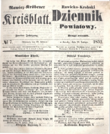 Rawicko-Krobski Dziennik Powiatowy. 1852.02.18 R. 2 Nr 7