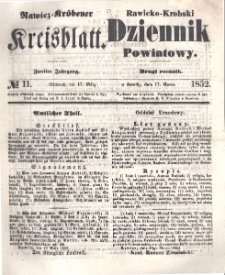 Rawicko-Krobski Dziennik Powiatowy. 1852.03.17 R. 2 Nr 11