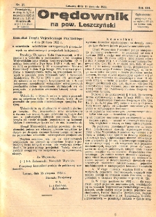 Orędownik na powiat Leszczyński 1933.08.19 R.13 Nr 33