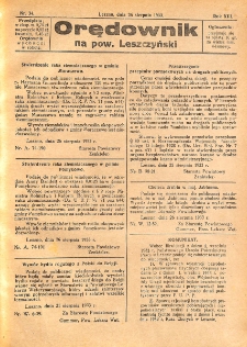 Orędownik na powiat Leszczyński 1933.08.26 R.13 Nr 34