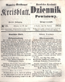 Rawicko-Krobski Dziennik Powiatowy. 1852.06.23 R. 2 Nr 25