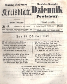 Rawicko-Krobski Dziennik Powiatowy. 1852.10.13 R. 2 Nr 41