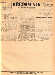Orędownik na Powiat Leszczyński 1938.02.12 R. 22 Nr 5