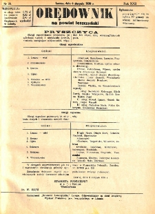 Orędownik na Powiat Leszczyński 1938.08.06 R. 22 Nr 23