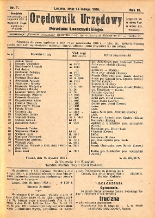 Orędownik Urzędowy Powiatu Leszczyńskiego 1928.02.18 R.9 Nr 7