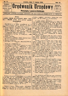 Orędownik Urzędowy Powiatu Leszczyńskiego 1928.03.17 R.9 Nr 11
