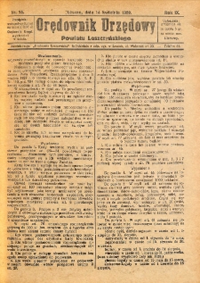 Orędownik Urzędowy Powiatu Leszczyńskiego 1928.04.14 R.9 Nr 15