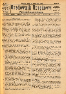 Orędownik Urzędowy Powiatu Leszczyńskiego 1928.04.28 R.9 Nr 17