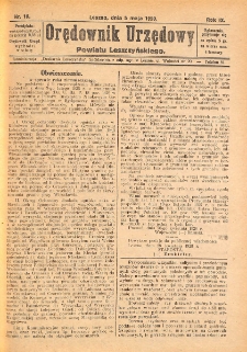Orędownik Urzędowy Powiatu Leszczyńskiego 1928.05.05 R.9 Nr 18