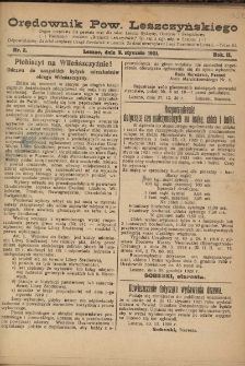 Orędownik Powiatu Leszczyńskiego 1921.01.05 R. 2 Nr 2