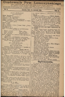 Orędownik Powiatu Leszczyńskiego 1921.01.29 R. 2 Nr 5