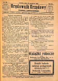 Orędownik Urzędowy Powiatu Leszczyńskiego 1928.09.22 R.9 Nr 39