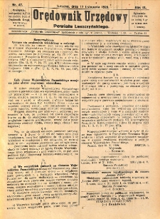 Orędownik Urzędowy Powiatu Leszczyńskiego 1928.11.17 R.9 Nr 47