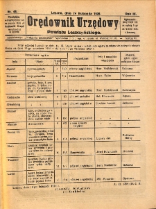 Orędownik Urzędowy Powiatu Leszczyńskiego 1928.11.24 R.9 Nr 48
