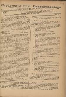Orędownik Powiatu Leszczyńskiego 1921.05.13 R. 2 Nr 21