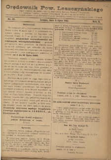 Orędownik Powiatu Leszczyńskiego 1921.07.02 R. 2 Nr 28